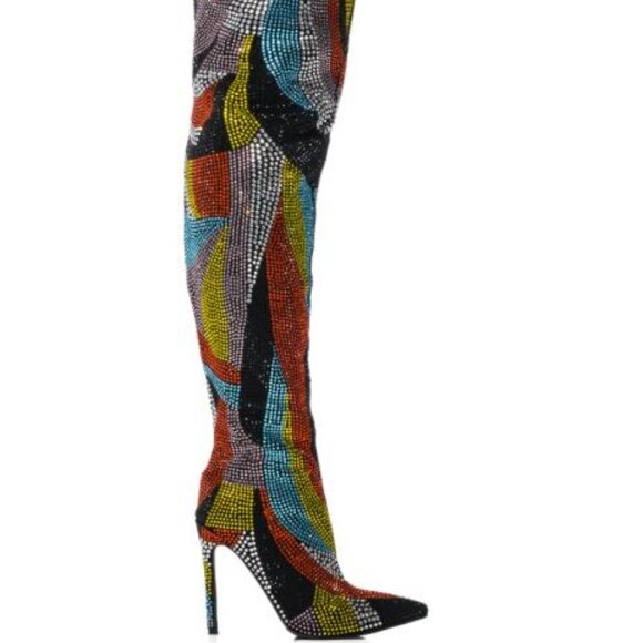 AZALEA WANG " NO MISSING PIECES " EMBELLISHED STILETTO BOOT(BRAND NEW!!!!!!!!!!! - Picture 5 of 7